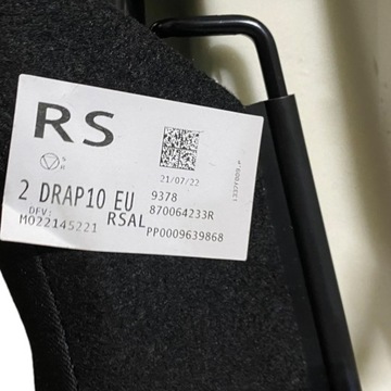 NOVÁ OE POHOVKA SEDADLA ZADNÍ RENAULT CAPTUR II