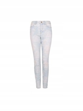 Spodnie GUESS damskie skinny rurki ze wzorem bawełna W25