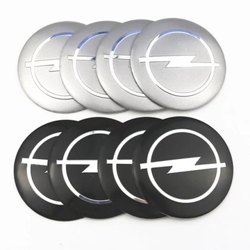 OPEL LOGO NAKLEJKI EMBLEMAT 56mm ALUMINIOWE 4szt