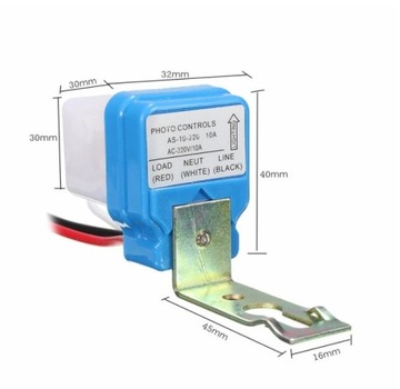 Сумеречный датчик 12В 10А сумеречный переключатель