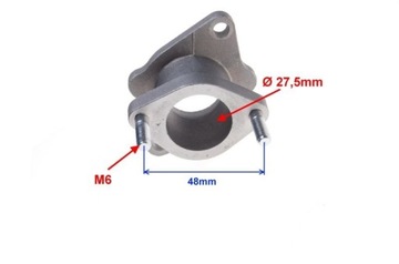 Разъем карбюратора Barton TZ 125 Junak 122 126 Romet Zetka ZK 27,5 мм
