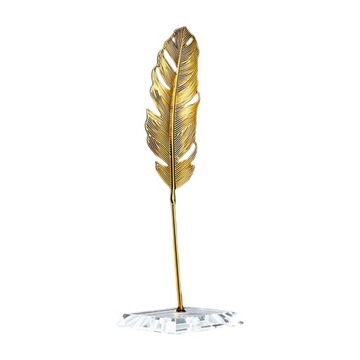 Metalowa statua w kształcie liścia Pióro w kształcie liścia 25,5 cm