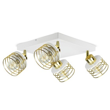 Lampa Plafon Żyrandol GLAMOUR Złoty Chrom Miedź