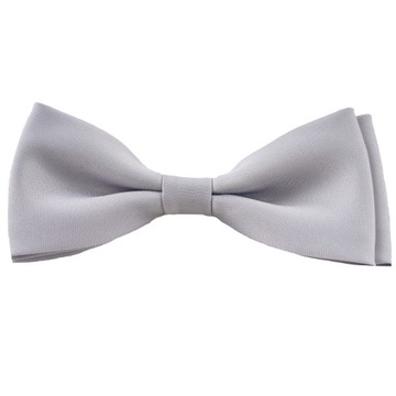MĘSKA MUCHA MUSZKA ELEGANCKA KLASYCZNA DO GARNITURU GŁADKA szara