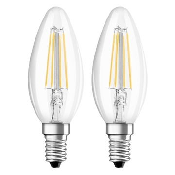 XAVAX Żarówka LED Filament E14 470 LM 4W / 2 szt.