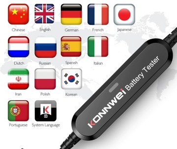 ТЕСТЕР АККУМУЛЯТОРА 6 В 12 В Bluetooth 5.0, польский