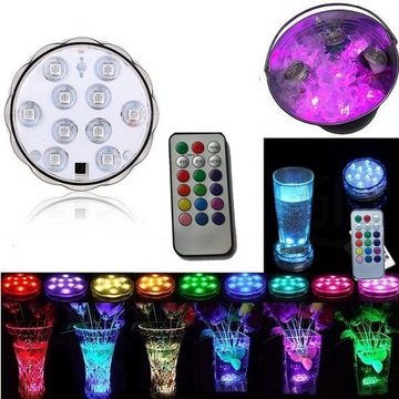10 LED LAMPA BASENOWA DO BASENU OŚWIETLENIE DO jacuzzi ogrodowe +PILOT