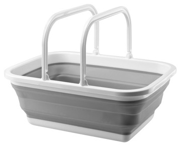 PIKNIKOWY KOSZYK na zakupy uniwersalny KOSZYK SKŁADANY 38 cm Silico