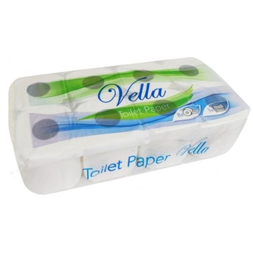 Papier toaletowy VELLA 250listków 3W 28m 8 rolek