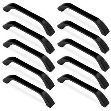 10x UCHWYT MEBLOWY CZARNY UCHWYT DO MEBLI SZAFKI SZUFLADY 96MM TANIEJ 20%
