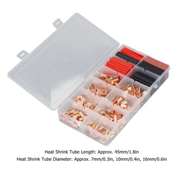 150 Pcs Set Wire Lugs Heat Shrink Tubes Set Thickened Copper Battery Cable