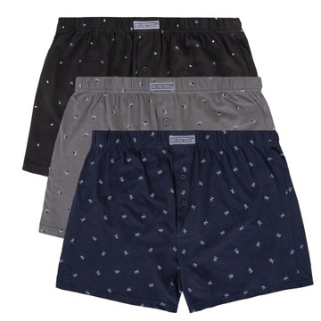 3x BOKSERKI LUŹNE 100% Bawełna Cotton World 4XL