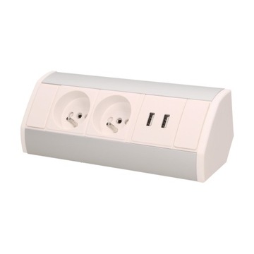УГЛОВАЯ НАСТОЛЬНАЯ РОЗЕТКА + ЗАРЯДНОЕ УСТРОЙСТВО USB