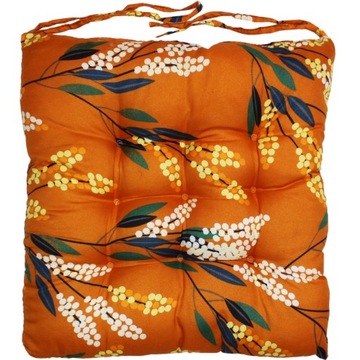 СТЕГАНАЯ САДОВАЯ ПОДУШКА ДЛЯ СТУЛА НА РЕМНЯХ 45 Х 45 СМ