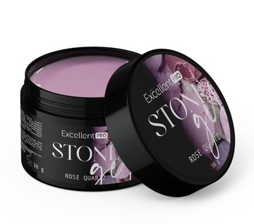 EXCELLENT PRO STONE GEL TWARDY ŻEL AKRYLOŻEL RÓŻOWY ROSE QUARTZ 30 g