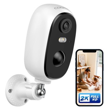 КУПОЛЬНАЯ IP-КАМЕРА COOAU ZS-GQ1 3 МП С ОТРАЖАТЕЛЕМ, БЕСПРОВОДНАЯ БАТАРЕЯ