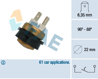 FAE SPÍNAČ VENTILÁTOR CHLADIČŮ NISSAN