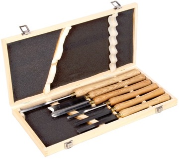 ДОЛОТО ТОКАРНЫЕ НОЖИ ДЛЯ ДЕРЕВА НАБОР ДОЛОТО 6 ШТ.