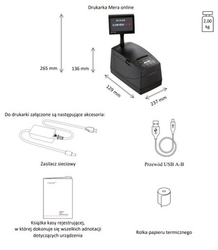 Фискальный принтер Elzab Mera Online LAN с WiFi + Фискализация
