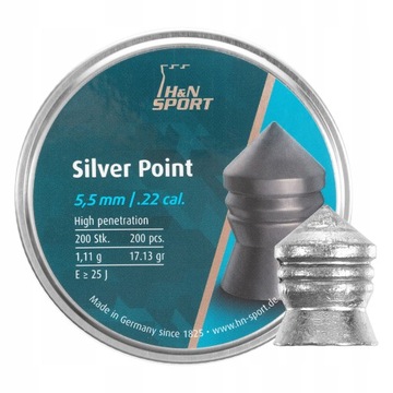 Śrut 5,5 mm diabolo H&N Silver Point 200 szt.