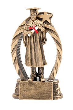 Statuetka SZKOŁA ZAKOŃCZENIE ROKU ABSOLWENT 16 cm + NADRUK