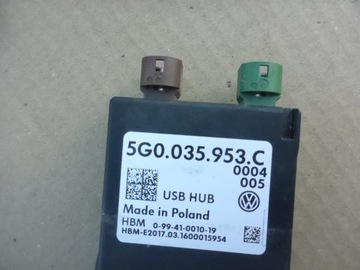 USB-МОДУЛЬ VW AUDI SKODA SEAT PASSAT B8 TIGUAN GOLF VII 5Q0035953C ОРИГИНАЛ