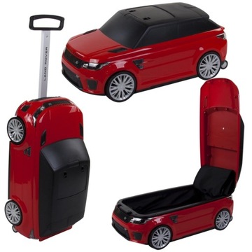 WALIZKA JEŹDZIK LAND RANGE ROVER AUTO SAMOCHÓD DLA DZIECI CZERWONY COIL