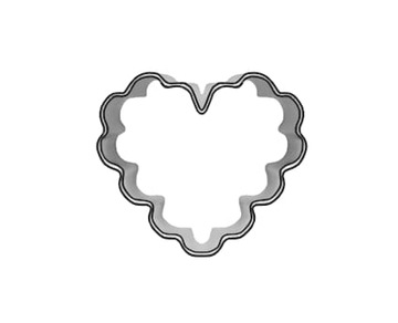 Foremka SERDUSZKO KARBOWANE 3,1 cm - serce, serca