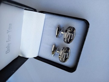 Серебряные запонки для рубашек Maserati