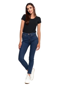 Spodnie Jeansowe Damskie Jeansy Skinny Wysoki Stan Wygodne MORAJ r. 40