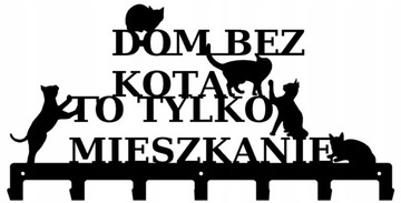 Wieszak ścienny na ubrania klucze DOM BEZ KOTA