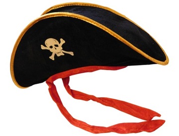 KAPELUSZ PIRAT PIRACKI BITKORN BIKORN PIRATA