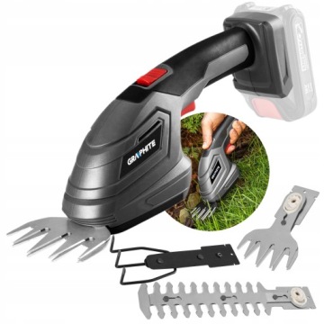 ГРАФИТОВЫЕ НОЖНИЦЫ ТРИММЕРЫ ДЛЯ ТРАВЫ ЩЕТКА 3в1 БЕСПРОВОДНЫЕ 18В ENGRY+