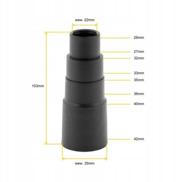 Универсальный переходник-переходник для щеток, насадок, шлангов, трубок