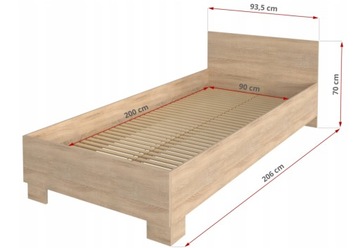 Комплект мебели из 6 предметов, шкаф, полка, письменный стол, кровать.