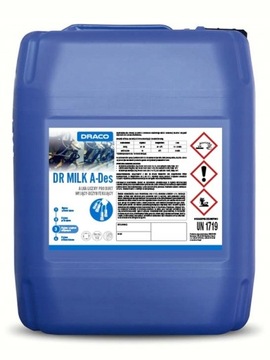 Mocny Płyn do mycia dojarek DRACO DR MILK A-Des Zasada 25kg