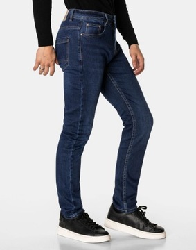 Spodnie Jeansowe Męskie Granatowe Texasy Dżinsy BIG MORE JEANS N23 W42 L32