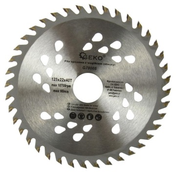 Tarcza do cięcia drewna na szlifierkę kątową 125mm