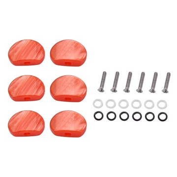 de-6 шт. колышки для настройки гитары, колки, кнопки, колпачки, ручки оранжевого цвета