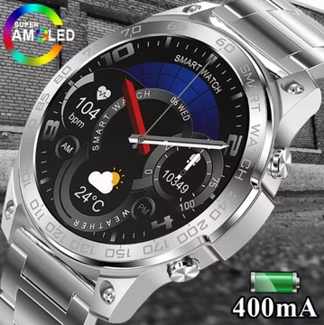 СМАРТ-ЧАСЫ МУЖСКИЕ ЧАСЫ ПОЛЬСКОЕ МЕНЮ СПОРТ ПУЛЬС ЗВОНКИ УМНЫЕ ЧАСЫ AMOLED