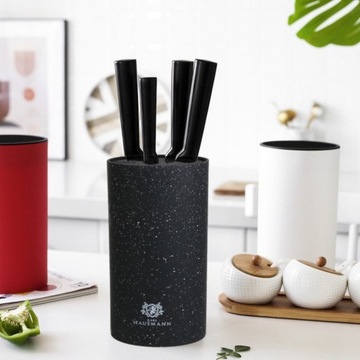 БЛОК КУХОННЫХ НОЖЕЙ 22 СМ ПРОЧНАЯ ПОДСТАВКА СТИЛЬНЫЙ КУХОННЫЙ ОРГАНАЙЗЕР