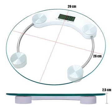 ВЕСЫ ДЛЯ ВАННОЙ КОМНАТЫ ЭЛЕКТРОННЫЕ СТЕКЛЯННЫЕ LCD KG