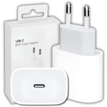 ŁADOWARKA SIECIOWA USB-C 20W DO IPHONE 11 12 13 14 15 PRO MAX WTYCZKA