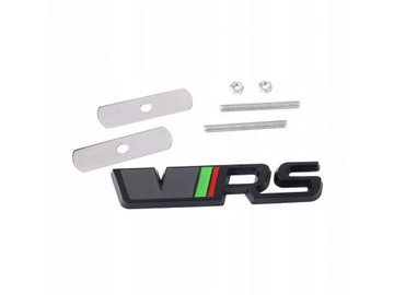 EMBLEMAT ZNACZEK LOGO NA GRILL SKODA VRS RS CZARNY