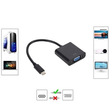 АДАПТЕР USB-C (тип C) на адаптер VGA D-SUB
