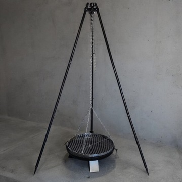 Grill ogrodowy trójnóg 195 ruszt 60cm ogniskowy