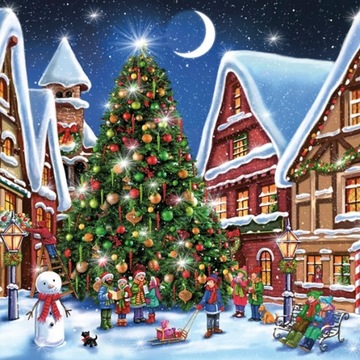 SERWETKI PAPIEROWE ŚWIĘTA świąteczne ho ho 20SZT ZIMA CHOINKA