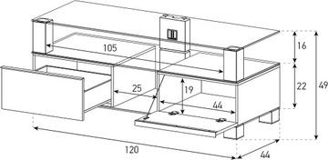 СТОЛ ДЛЯ ТЕЛЕВИЗОРА ШКАФ ПОЛКА ДЛЯ ТЕЛЕВИЗОРА АУДИО ВИДЕООБОРУДОВАНИЕ SONOROUS MD9120