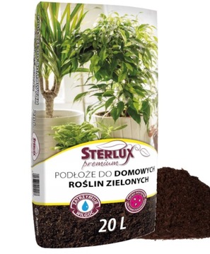 PODŁOŻE DO DOMOWYCH ROŚLIN ZIELONYCH PAPROCIE JUKI DRACENY PREMIUM 20L