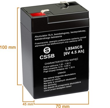 МОЩНЫЙ AGM АККУМУЛЯТОР 6В4,5Ач, НЕОБХОДИМЫЙ ДЛЯ АВТОМОБИЛЯ